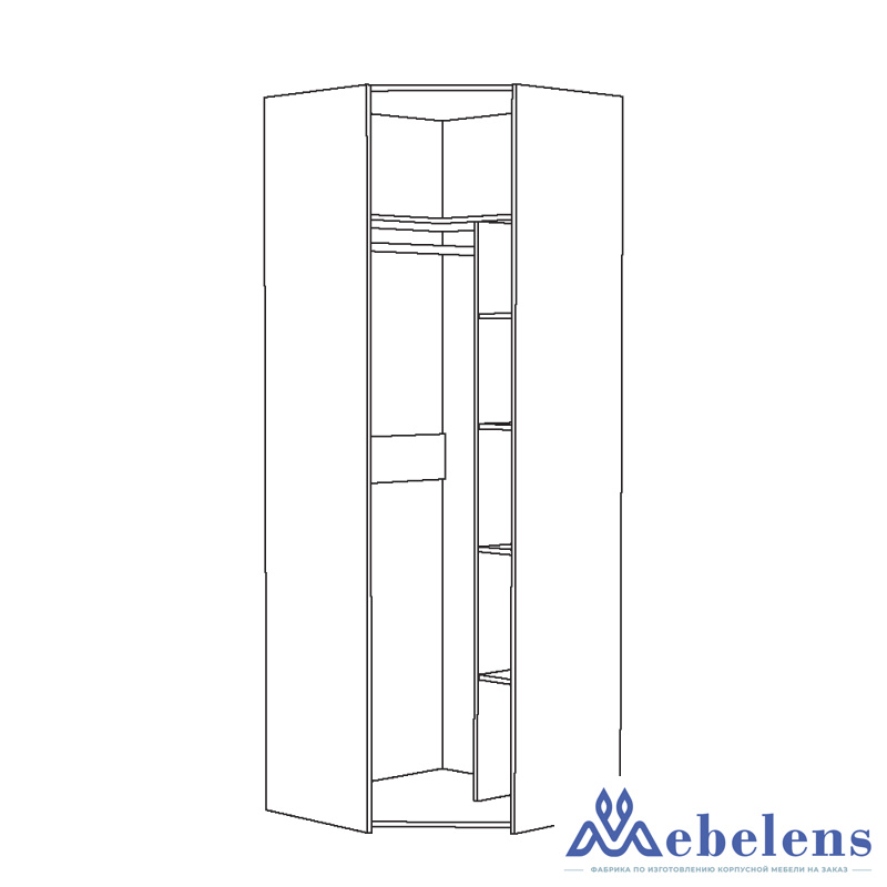 Шкаф для одежды угловой Амели 13.131